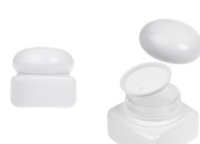 Staklena bela teglica 50mL sa zatvaračem (sa unutrašnjom zaptivkom) i plastičnim međupoklopcem-slika_proizvoda