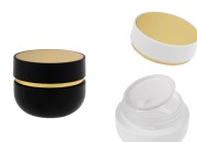 Staklena teglica od 50 mL sa poklopcem (sa unutrašnjom zaptivkom) i plastičnim međupoklopcem-slika_proizvoda