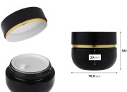 Staklena teglica od 50 mL sa poklopcem (sa unutrašnjom zaptivkom) i plastičnim međupoklopcem-dimenzije_slike