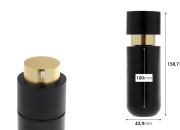 Staklena bočica 100mL sa zlatnom pumpicom za kreme-dimenzije_slike