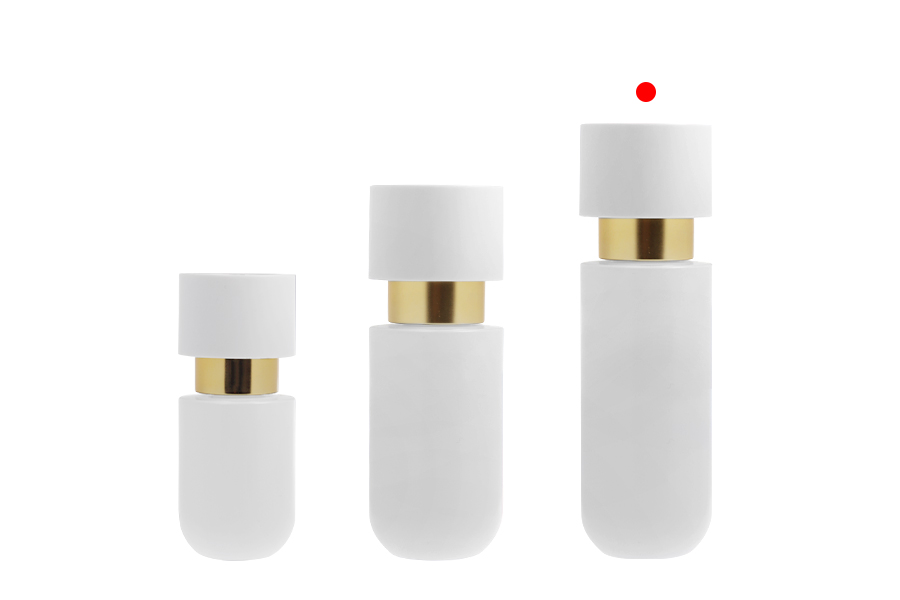 Staklena bočica 100mL sa zlatnom pumpicom za kreme-grupa_slika