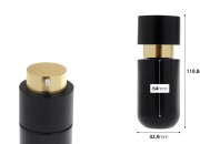 Staklena bočica 50mL sa zlatnom pumpicom za kreme-dimenzije_slike