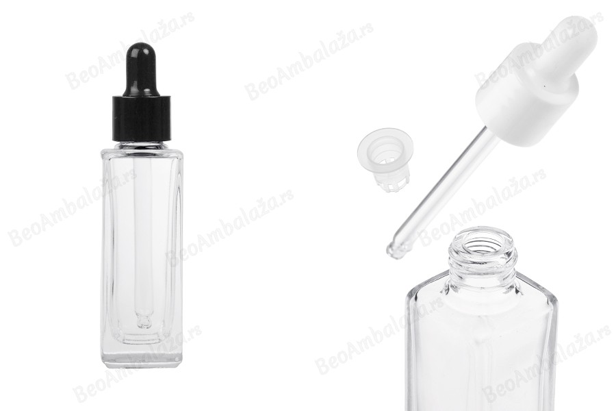 Providna staklena bočica od 30 mL sa plastičnom pipetom i drenažnim elementom-slika_proizvoda