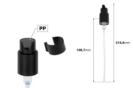 Plastična pumpica PP24/410 sa sigurnosnim zatvaračem za kreme-dimenzije_slike