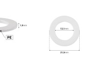 Zaptivka za PP24 pumpice debljine 1,5mm - pogodna za pumpice sa šifrom 20-3554-dimenzije_slike