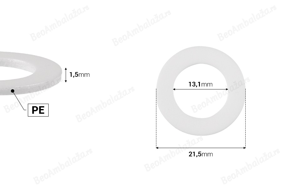 Zaptivka za PP24 pumpice debljine 1,5mm - pogodna za pumpice sa šifrom 20-3554-dimenzije_slike