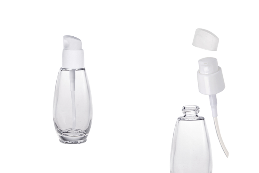 Staklena bočica 50mL sa belom plastičnom pumpicom PP18-slika_proizvoda