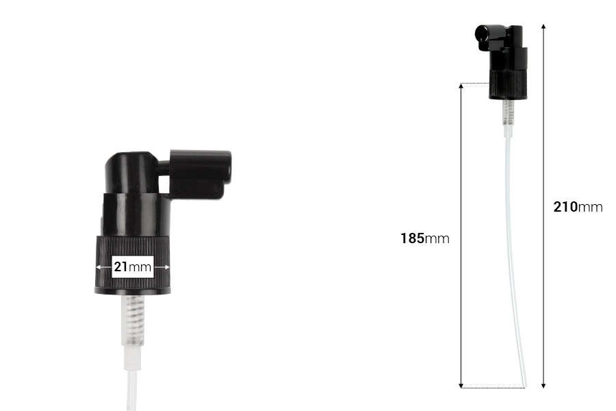 Plastični crni sprej 18/410 sa sigurnosnim mehanizmom-dimenzije_slike
