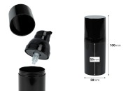 Airless crna plastična bočica 30mL za kreme - 12 kom-dimenzije_slike