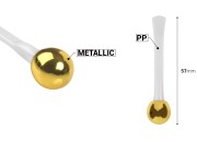 Plastična spatula za kremu 57 mm sa okruglim srebrnim ili zlatnim metalnim vrhom Plastična spatula za kremu 57 mm sa okruglim srebrnim ili zlatnim metalnim vrhom