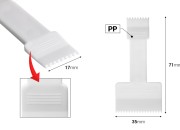 Plastična bela spatula za kremu 71 mm - 24 kom Plastična bela spatula za kremu 71 mm - 24 kom