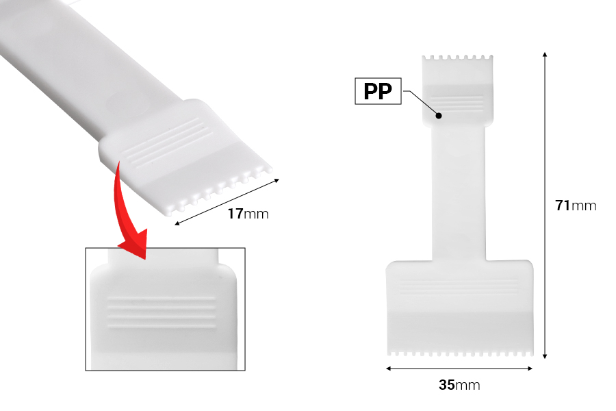 Plastična bela spatula za kremu 71 mm - 24 kom Plastična bela spatula za kremu 71 mm - 24 kom