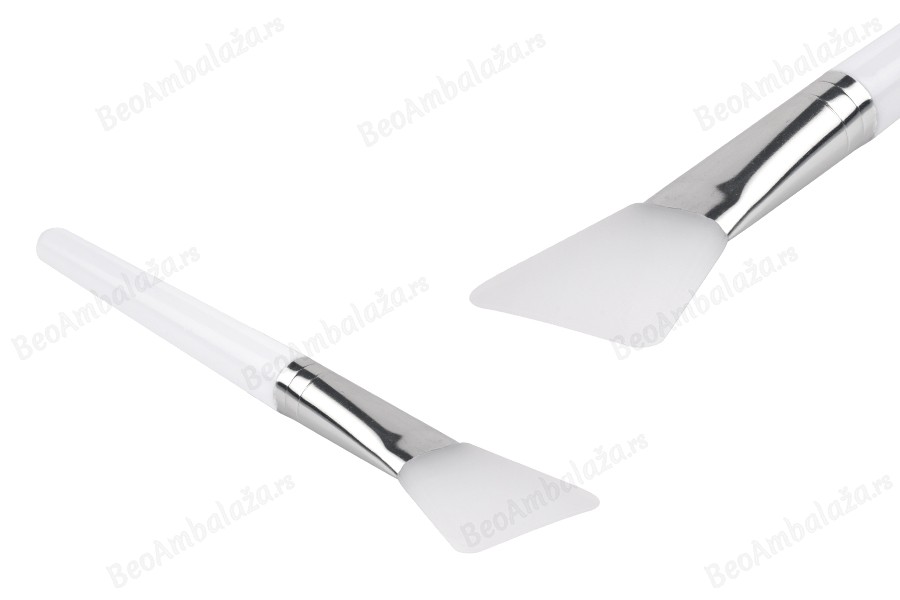 Silikonska spatula - četkica 159 mm sa plastičnom drškom za kremu i sa srebrnim detaljima-slika_proizvoda