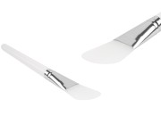 Silikonska spatula - četkica 159 mm za kremu, sa srebrnim detaljima  i sa plastičnom drškom  Silikonska spatula - četkica 159 mm za kremu, sa srebrnim detaljima  i sa plastičnom drškom