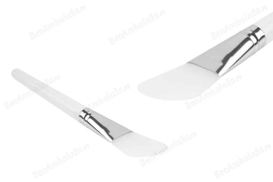 Silikonska spatula - četkica 159 mm za kremu, sa srebrnim detaljima  i sa plastičnom drškom -slika_proizvoda