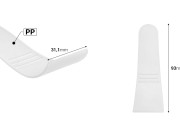 Plastična spatula 93 mm, providna ili roze boje - 12 kom Plastična spatula 93 mm, providna ili roze boje - 12 kom