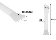 Silikonska spatula - četkica 165 mm sa plastičnom drškom za kremu Silikonska spatula - četkica 165 mm sa plastičnom drškom za kremu