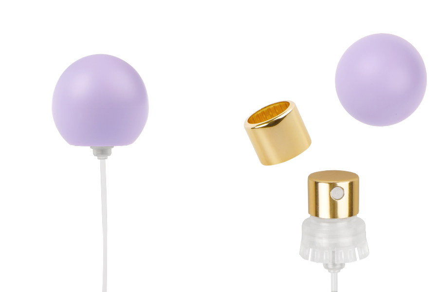 Sprej sa ljubičastim mat okruglim (malim) poklopcem za parfemske bočice sa sigurnosnim Crimp zatvaranjem od 15 mm-slika_proizvoda