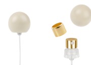 Sprej sa bež mat okruglim (malim) poklopcem za parfemske bočice sa sigurnosnim Crimp zatvaranjem od 15 mm-slika_proizvoda