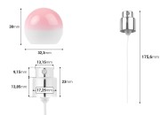 Sprej sa gradijentno roze okruglim (malim) poklopcem za parfemske bočice sa sigurnosnim Crimp zatvaranjem od 15 mm-dimenzije_slike