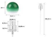 Set - aluminijumski sprej i zeleni okrugli zatvarač (mali) za bočice sa grlom 15/400-dimenzije_slike