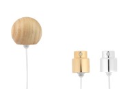 Sprej sa svetlim drvenim okruglim (malim) poklopcem za parfemske bočice sa sigurnosnim Crimp zatvaranjem od 15 mm-slika_proizvoda