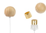 Sprej sa svetlim drvenim okruglim (malim) poklopcem za parfemske bočice sa sigurnosnim Crimp zatvaranjem od 15 mm-slika_proizvoda