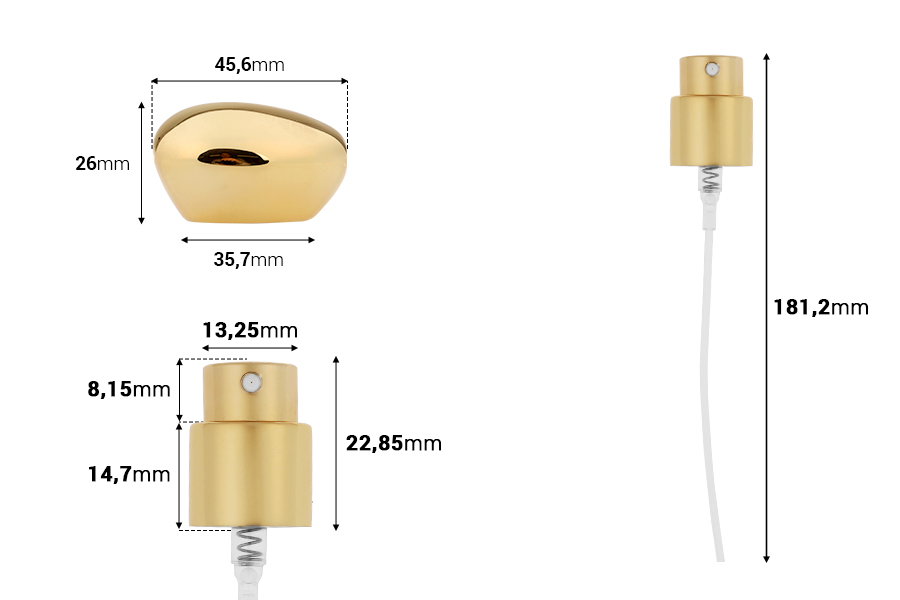 Set - aluminijumski sprej sa luksuznim zlatnim poklopcem za bočice sa grlom 15/400-dimenzije_slike