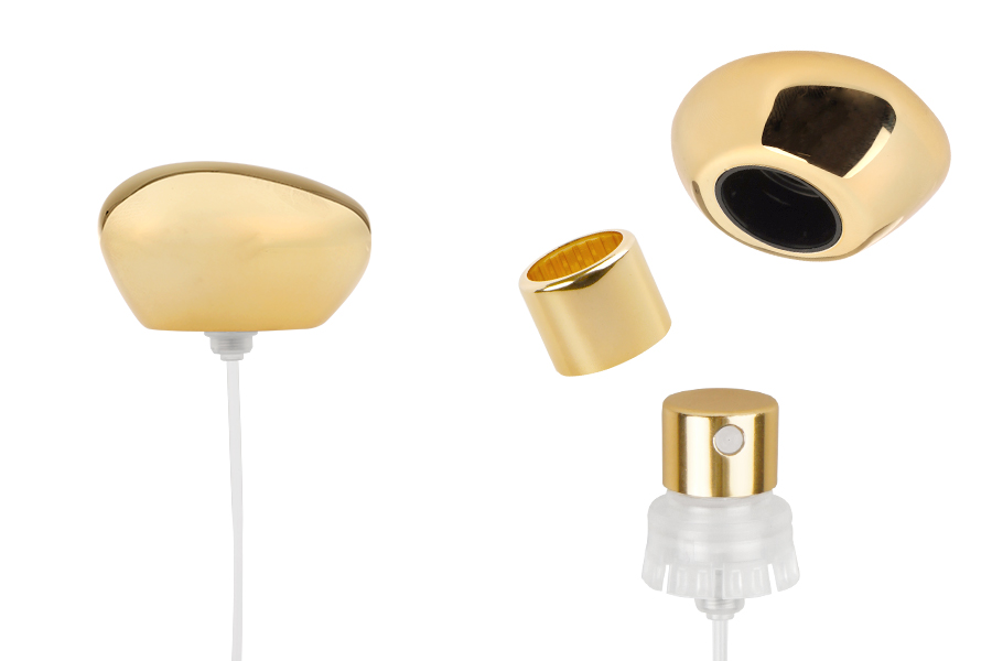 Sprej sa luksuznim zlatnim poklopcem za parfemske bočice sa sigurnosnim Crimp zatvaranjem od 15 mm-slika_proizvoda