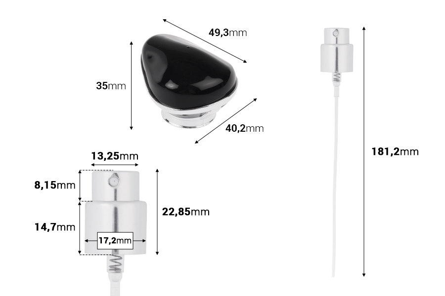 Set - aluminijumski sprej i zeleni okrugli zatvarač (mali) za bočice sa grlom 15/400-dimenzije_slike
