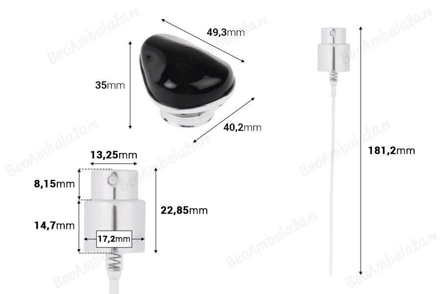 Set - aluminijumski sprej sa luksuznim poklopcem za bočice sa grlom 15/400-dimenzije_slike