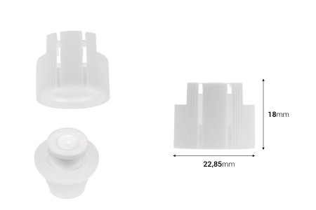 Plastični sigurnosni zatvarač za doziranje za bočice sa grlom od 20 mm - 50 kom-dimenzije_slike