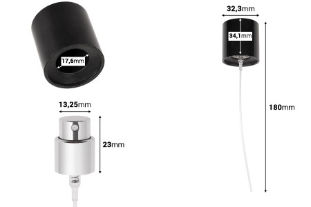 Set - sprej i plastični zatvarač za parfemske bočice 15/400 - 6 kom-dimenzije_slike