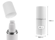 Bela MAT bočica od 30mL sa srebrnom ili zlatnom linijom, sa pumpicom za kreme i belim MAT zatvaračem Bela MAT bočica od 30mL sa srebrnom ili zlatnom linijom, sa pumpicom za kreme i belim MAT zatvaračem-dimenzije_slike