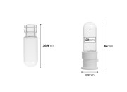 Staklena bočica 2mL sa plastičnim zatvaračem - 25 kom-dimenzije_slike