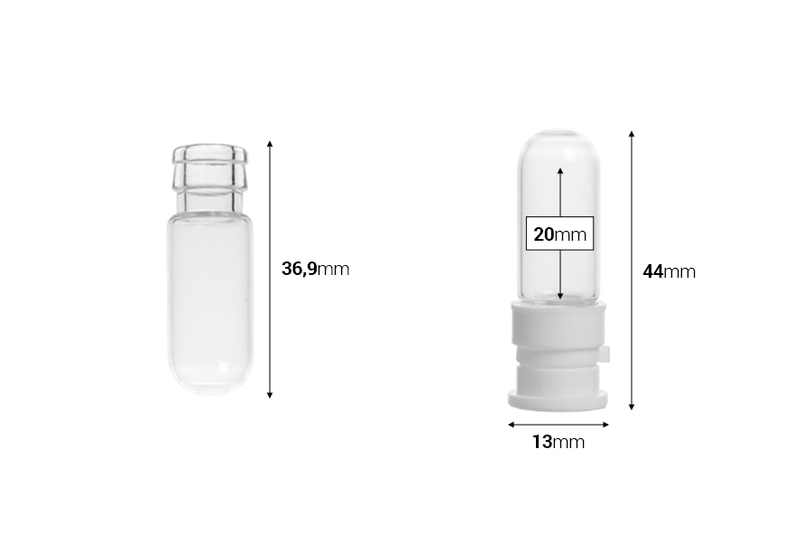 Staklena bočica 2mL sa plastičnim zatvaračem - 25 kom-dimenzije_slike