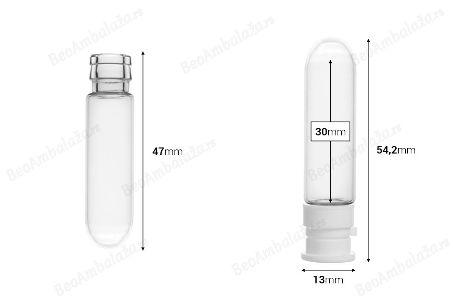 Staklena bočica 3mL sa plastičnim zatvaračem - 25 kom-dimenzije_slike