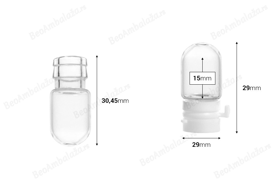 Staklena bočica od 1mL, sa plastičnim zatvaračem i sigurnosnim prstenom - 25 kom-dimenzije_slike
