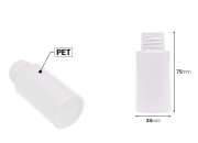 PET bela flašica 40mL (PP24), bez zatvarača - 12 kom-dimenzije_slike