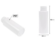 PET bela flašica 50mL (PP24), bez zatvarača - 12 kom-dimenzije_slike