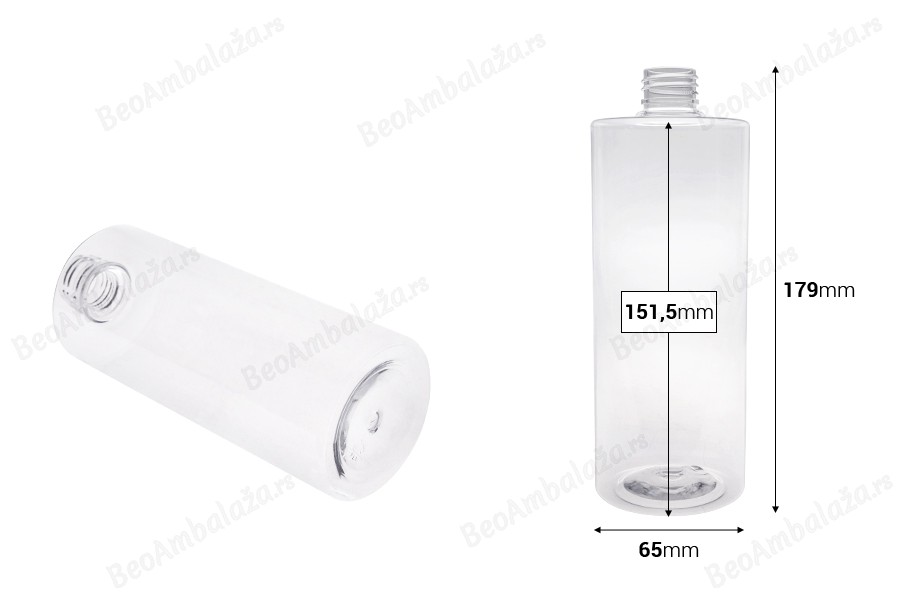 Providna PET flaša 500mL (PP24)-dimenzije_slike