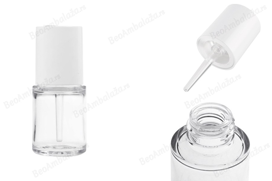 Plastična (PETG) bočica 20mL sa belom pipetom sa dugmetom (providna)-slika_proizvoda