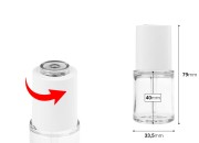 Plastična (PETG) bočica 20mL sa belom pipetom sa dugmetom (providna)-dimenzije_slike