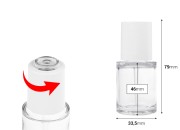 Plastična (PETG) bočica 30mL sa belom pipetom sa dugmetom (providna)-dimenzije_slike