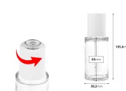 Plastična (PETG) bočica 50mL sa belom pipetom sa dugmetom (providna)-dimenzije_slike