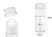 Plastična (PETG) bočica u providnoj boji od 30 mL sa pipetom i providnim poklopcem-dimenzije_slike