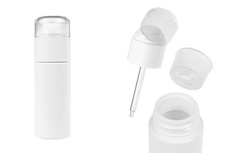 Plastična (PETG) bočica u providnoj boji od 50 mL sa pipetom i providnim poklopcem-slika_proizvoda