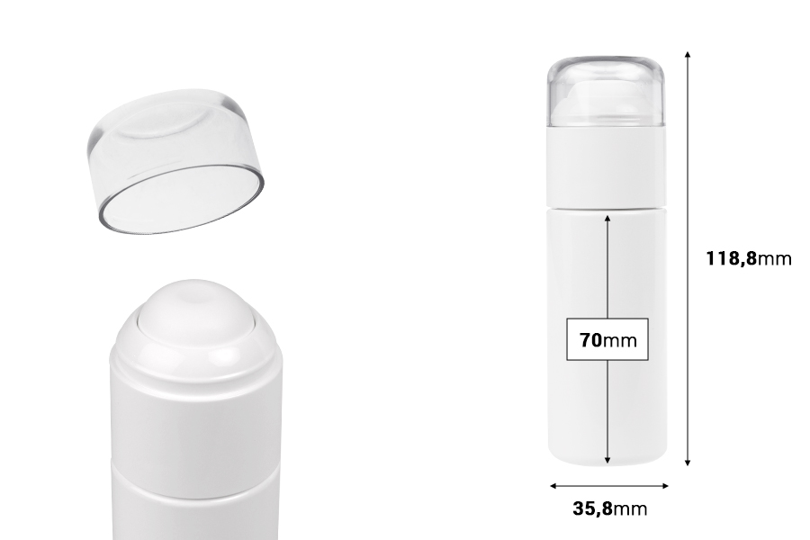 Plastična (PETG) bočica u providnoj boji od 50 mL sa pipetom i providnim poklopcem-dimenzije_slike