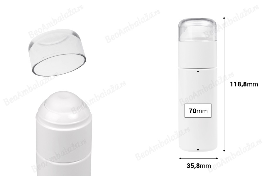 Plastična (PETG) bočica u providnoj boji od 50 mL sa pipetom i providnim poklopcem-dimenzije_slike