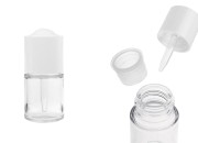 Plastična (PETG) bočica od 20 mL sa belom pipetom sa dugmetom i drenažnim elementom-slika_proizvoda